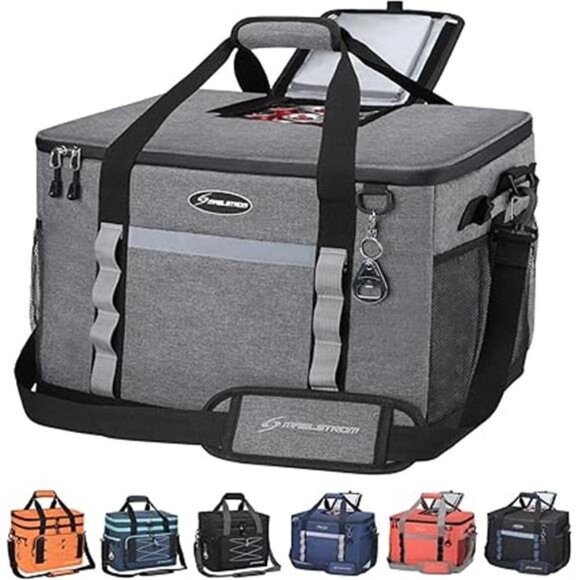 Soft Cooler Bag,Collapsible Soft Sided Cooler,24/30/60/75 Cans Beach - Picture 7 of 14